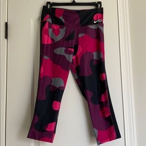 Nike Capri Multi Colored Leggings- Small